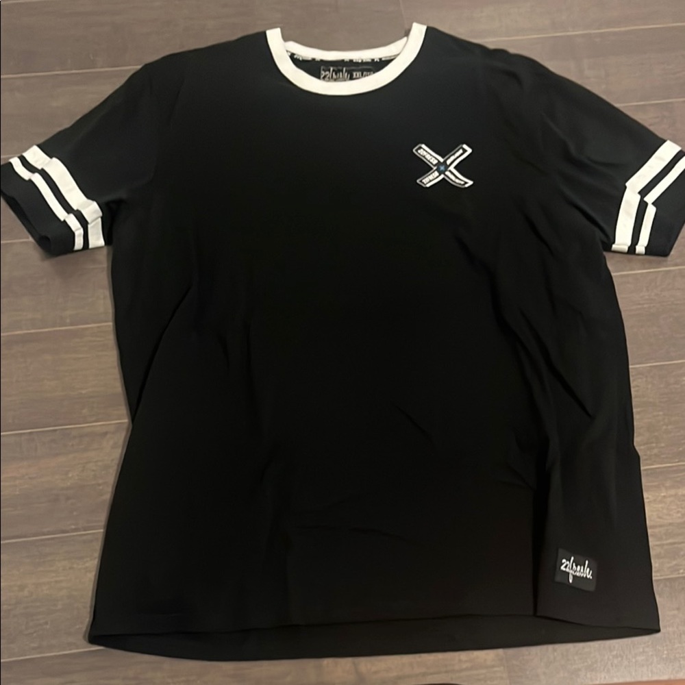Bauer Black and White Short Sleeve Tee with Contrast Details